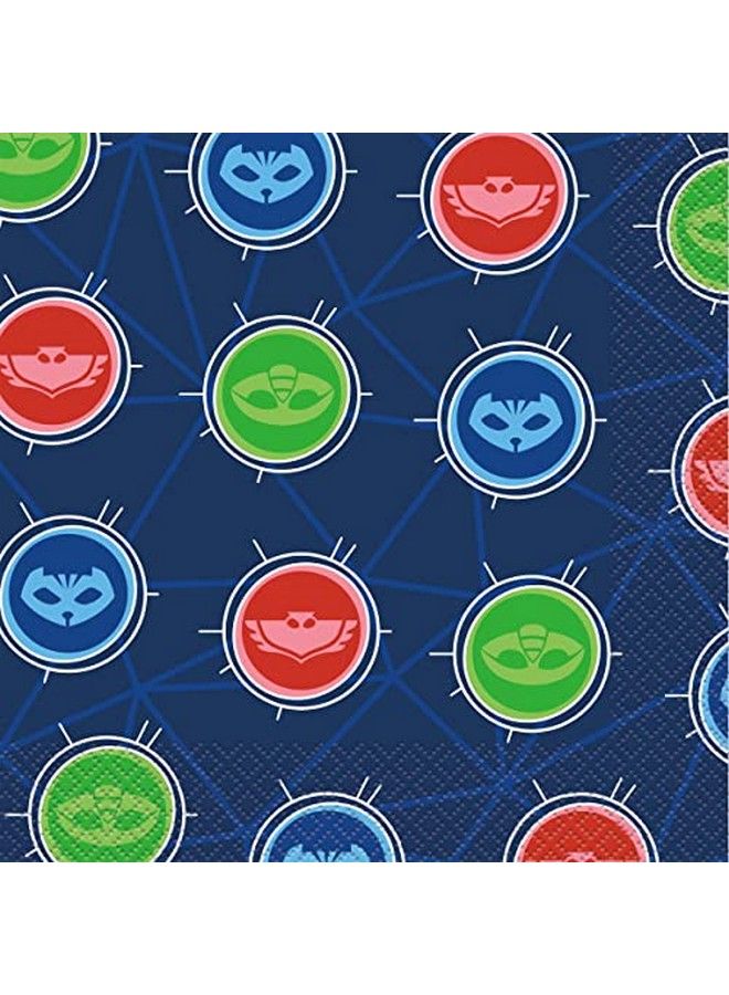 Unique Pj Masks Birthday Party Supplies Decoration Bundle Includes Lunch Plates Napkins Cups Table Cover Paper Masks (Bundle For 16) - Image 4