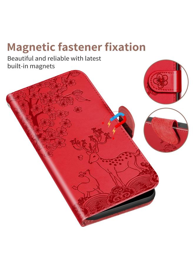 S-TOP Case For Samsung Galaxy A10s/M10s Sika Deer Embossing Pattern Horizontal Flip PU Leather Case with Holder & Card Slot & Wallet & Photo Frame - Image 5