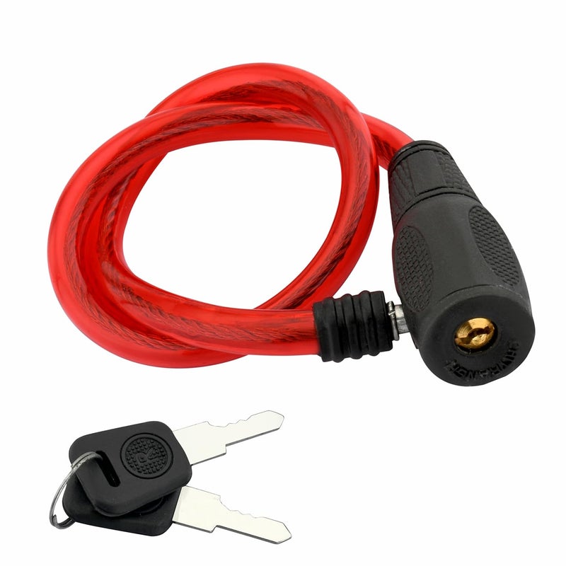 Konio Heavy Duty Cable Lock Anti-Theft Safety Lock with 2 Keys for Helmet, Cycle, Luggage & Bicycle (Pack-1)(Green). (RP-1) - Image 1