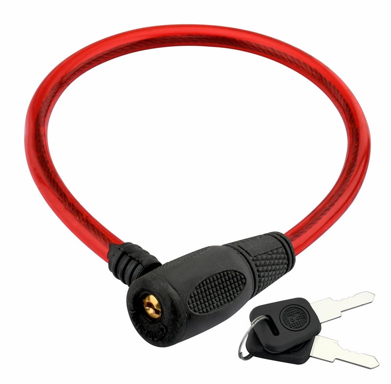 Konio Heavy Duty Cable Lock Anti-Theft Safety Lock with 2 Keys for Helmet, Cycle, Luggage & Bicycle (Pack-1)(Green). (RP-1) - Image 2