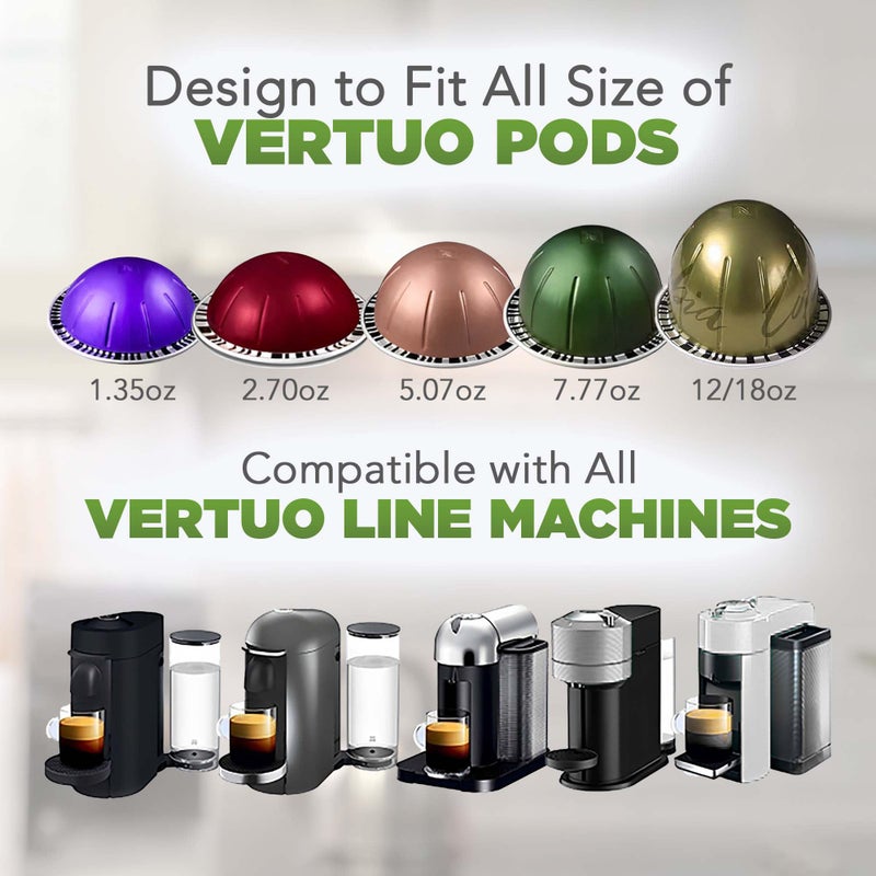 mycoffeestar Reusable Coffee Capsule Lids - Refillable Pod Lids for Nespresso Vertuo, Compatible with All VertuoLine Machines, Practical & Cost-Saving Solution, 4 Count - Image 2