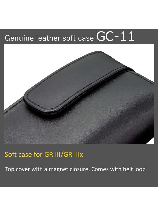 RICOH حافظة جلدية ناعمة GC-11 [نموذج متوافق: GR III، GR IIIx] [حافظة جلدية أصلية عالية الجودة مع حماية قوية] [مع حلقة حزام في الخلف]، سوداء - Image 3