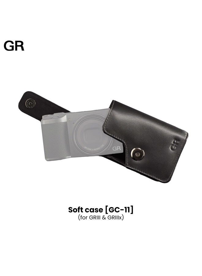 RICOH حافظة جلدية ناعمة GC-11 [نموذج متوافق: GR III، GR IIIx] [حافظة جلدية أصلية عالية الجودة مع حماية قوية] [مع حلقة حزام في الخلف]، سوداء - Image 5