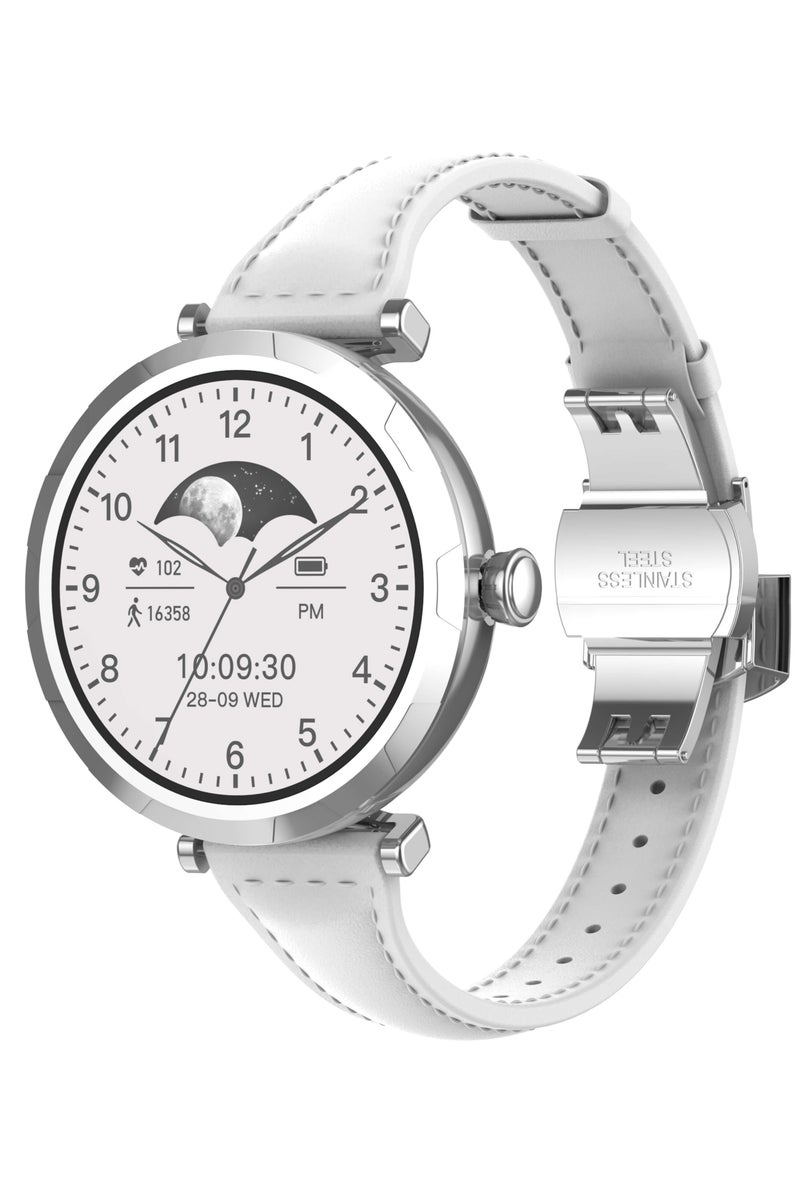 LDNIO Ladies Smart Watch with 1.19" AMOLED HD Screen (Upgraded 2025), Women’s Health Tracking, 100+ Sports Modes, 24H Sleep & Heart Rate Monitor, IP68 Waterproof, 200mAh Battery, Fitness & Activity Tracker – iOS & Android - Image 1