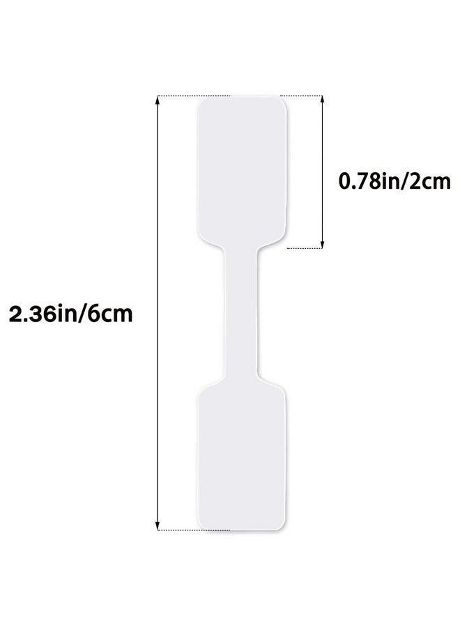 Tenalleys 200Pcs Blank Jewelry Price Tags Stickers Indentification Tags, Jewelry Price Tags Self Adhesive, Necklace Earring Price Identify Rectangle Label, Barbell Label For Jewelry Display Price Display  - Image 2