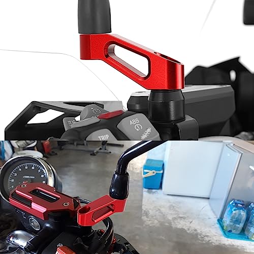 Mokiton Rearview Mirror Risers Extenders Adapter Kit For Honda Monkey 125M 125MA 125 2019-2023 2024 2025 Motorcycle Accessories Brackets (red) - Image 2