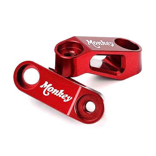 Mokiton Rearview Mirror Risers Extenders Adapter Kit For Honda Monkey 125M 125MA 125 2019-2023 2024 2025 Motorcycle Accessories Brackets (red) - Image 5