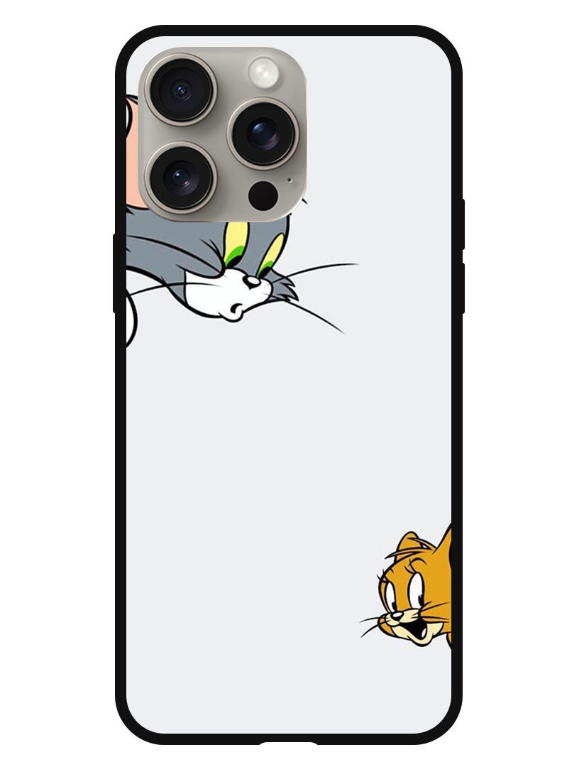 Theodor Protective Case Anti Scratch Shock Proof Bumper Cover For iPhone 15 Pro Tom Jerry - Image 1