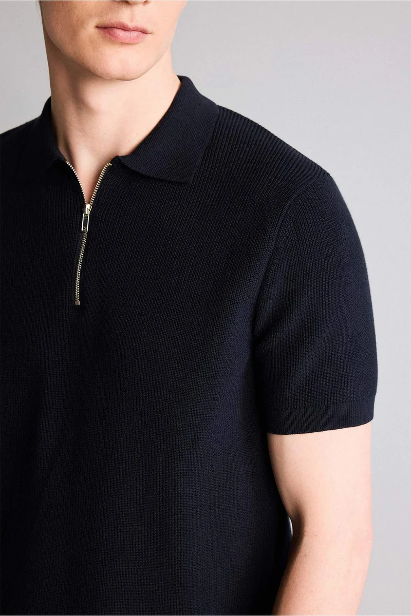 Defacto  Standard Fit Polo Collar Knitwear Short Sleeve Polo T-Shirt for Men | Best Price UAE
