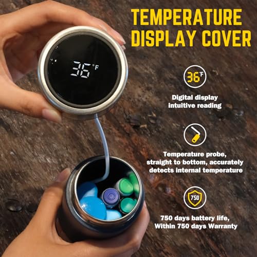 DISONCARE Odyssey 60H Insulin Cooler Travel case Digital Display Medication Cooler for Medicine Travel TSA Approved Ice Pack Diabetic Medical Cooler Diabetes Bag EpiPen with QR Medical TagNavy Blue - Image 3