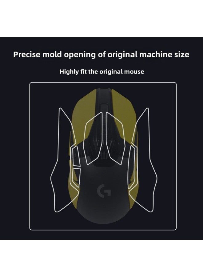 Mouse Anti-Slip Sticker Logitech G903 Special Side Absorbent Sticker HeroLOL Sticker G900 Film Color Change Full Bag-Color: Orange Suede Non-slip Stickers ] - Image 3
