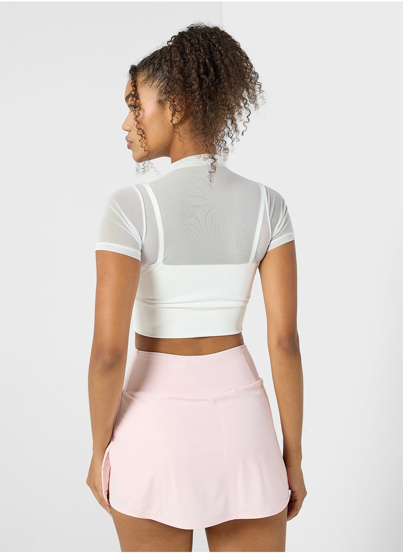 FRWD - Mesh Fitted Top With Cami - Image 1