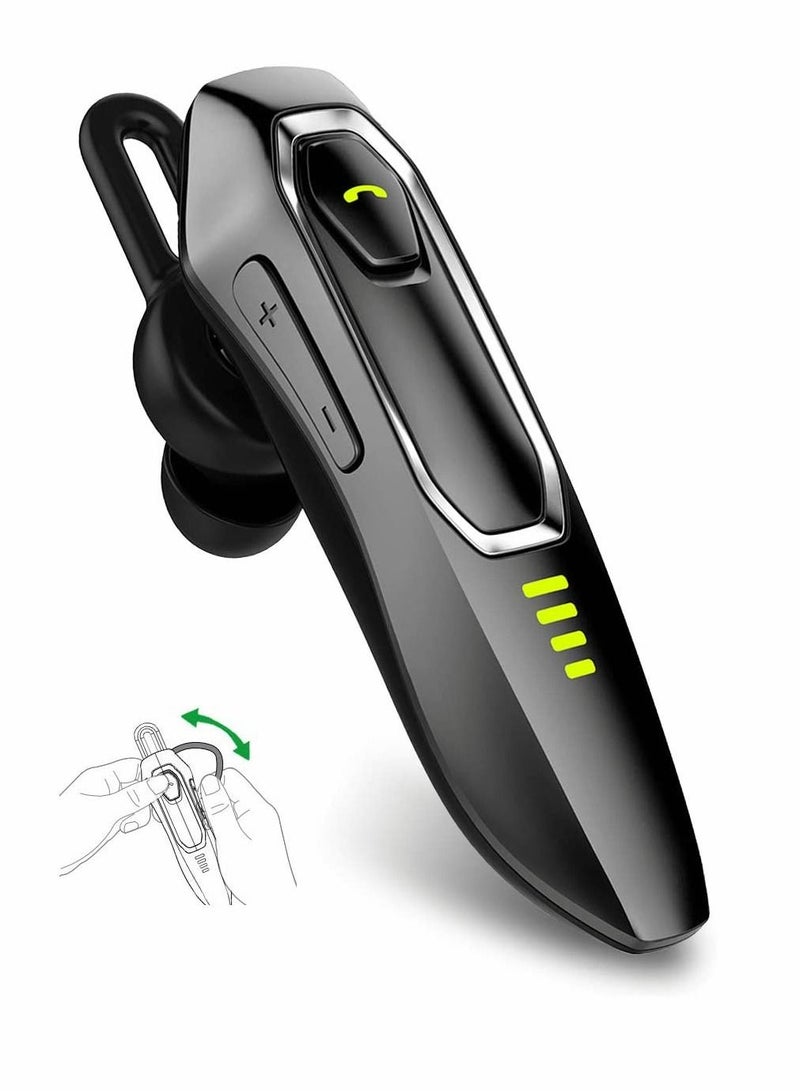 SYOSI Bluetooth Earpiece V5.0, HD Voice Noise Cancelling, 30H Talking Time and 15 Days Long Standby, Built-in 220mAh Battery, Handsfree Wireless Bluetooth Headset, for Cell Phone - Image 1