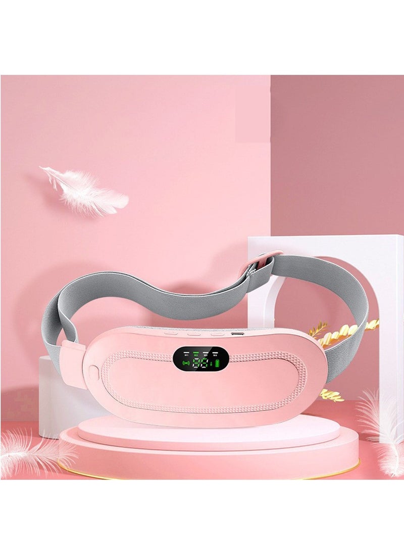 Arabest Portable Cordless Heating Pad, USB Battery Operated Heat Pad with 3 Heat Levels & 4 Massage Modes, Electric Heating Belt for Menstrual, Period, Back Pain Relief (Pink)  - Image 1
