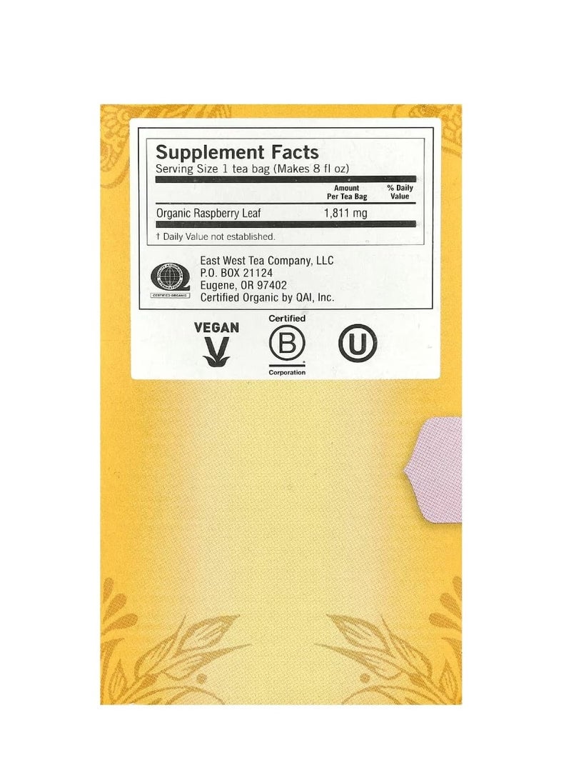 Yogi Tea Raspberry Leaf Caffeine Free 16 Tea Bags 1.02 oz (29 g) - Image 2