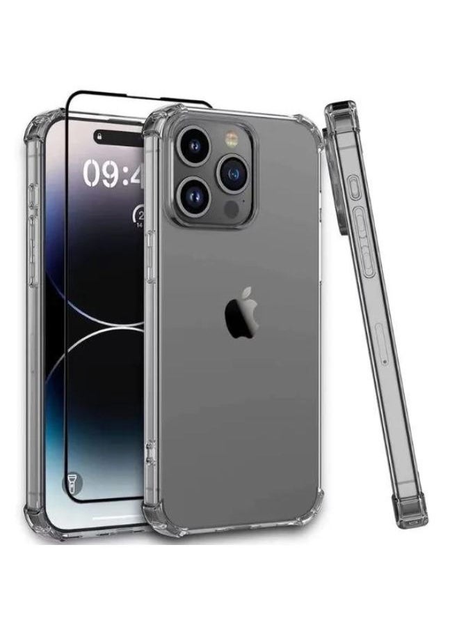 Max & Max - Max & Max iPhone 15 Pro Max Clear Case with Tempered Glass (Bundle) - Image 1
