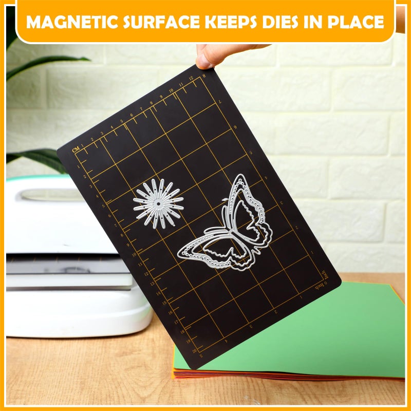 Copkim 4 Shims 6'' x 9" Magnetic Shim with Card Size Grids Die Cutting Machine Accessories Black Embossing Machine Pads for Die Cutter - Image 5