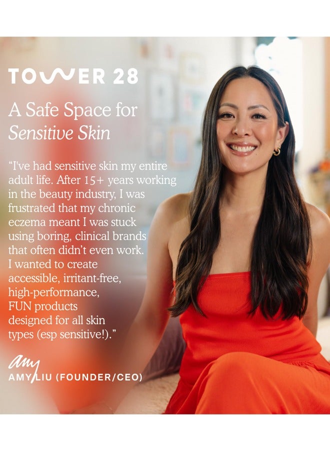 Tower 28 SOS Daily Rescue Facial Spray for Sensitive Skin, Hypochlorous Acid Spray Helps Reduce Redness and Breakouts, Full Size Toner for Face, 4 FL Oz - Image 5