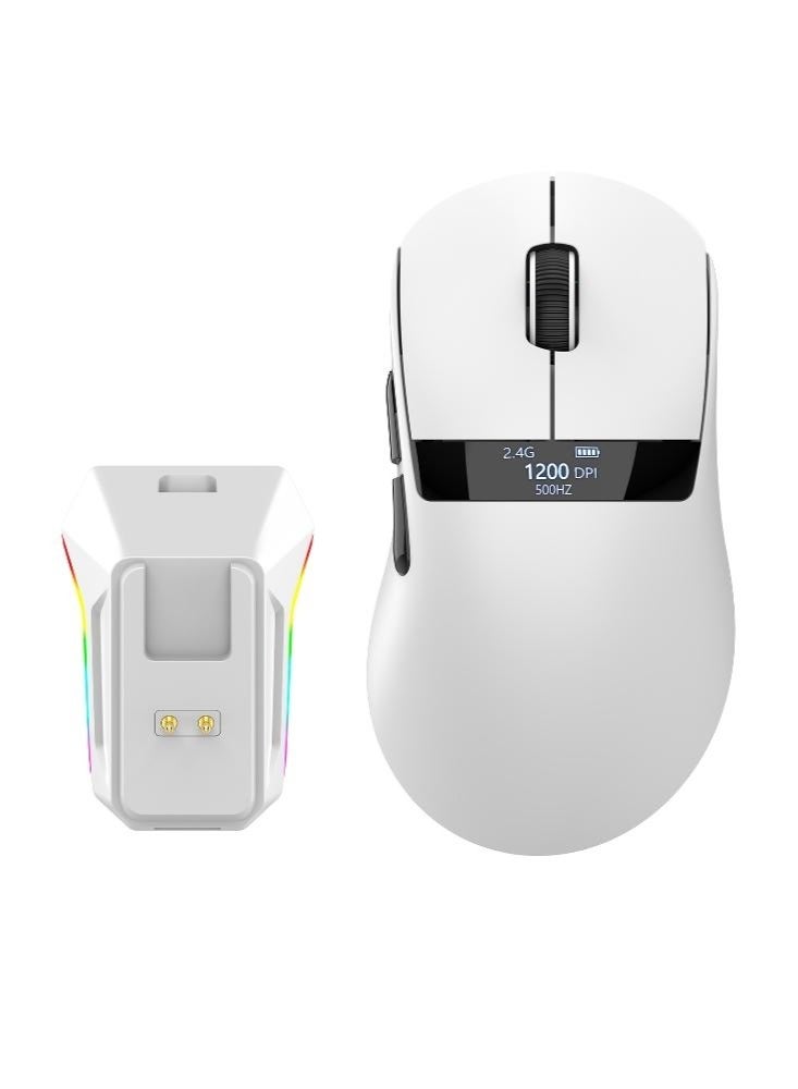 XUNFOX H9Pro Tri-mode Bluetooth Wireless Gaming Mouse with with Magnetic Charging Dock, Lightweight Anti Slip Mouse, PixArt PAW3311 Sensor, BT/2.4Ghz/Wired, for PC/MAC - Image 2