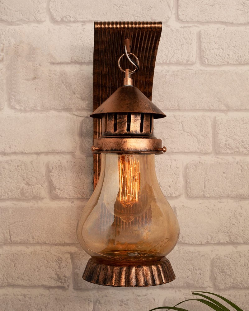 Twilight Wall Light, Wall Lamp Metal Light with Glass Shade, for Home Decoration | Chandelier Home, Indoor Outdoor Jhumar ((C873Lantern))(AC/DC) - Image 4