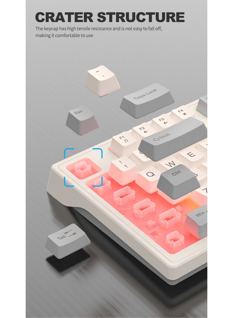KUYING New Retro Mechanical Tactile Keyboard - Image 4