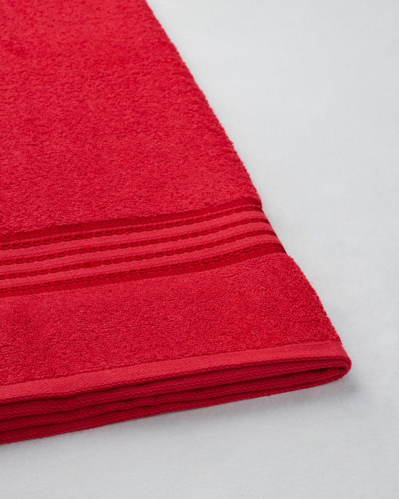 Himêya Himeya 100% Cotton Towels for Bath | Towels for Bath Large Size | Soft & Absorbent | 380 GSM | 1 Piece Bath Towel for Men/Women | 70 cms x 140 cms - Spanish Red - Image 5