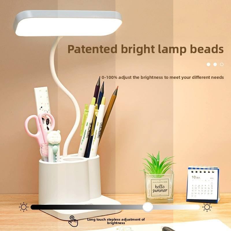 TEKCOOL 3-in-1 LED Desk Lamp with Pen & Phone Holder – USB Rechargeable Study Lamp with Touch Sensor, 3 Light Modes, Eye Protection & Warm White Night Light for Bedroom, Office & Home' - Image 5