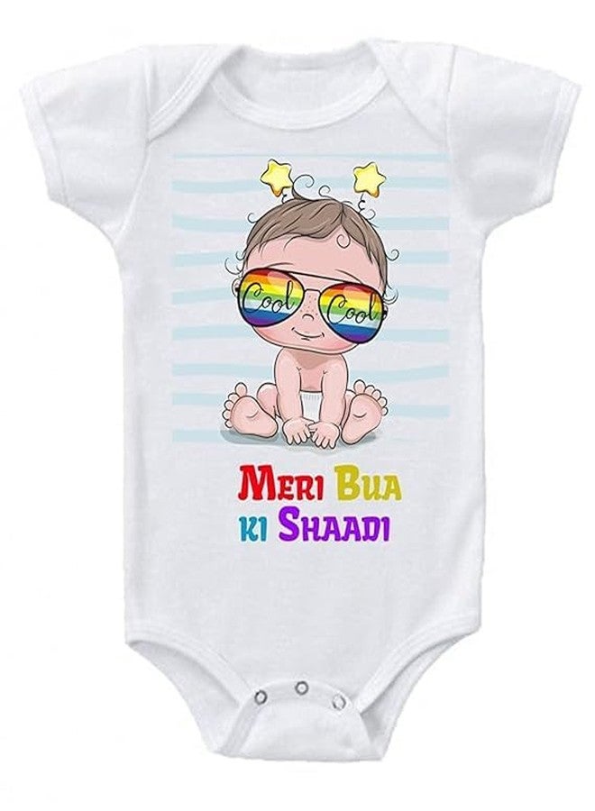 American Apple Romper MERI BUA KI SHADI Printed dress Rompers Baby Sleep Suit For Baby Boys Printed Birthday Gift Rompers T-Shirt (9-12 Months)