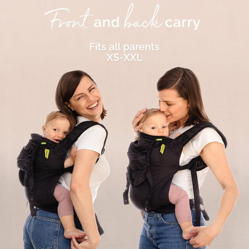 بوبا Boba Air Ultra-Lightweight Baby Carrier  Toddler Carrier (15-45 lbs) - Certified Hip-Healthy Baby Carriers, Travel-Friendly Baby Holder Carrier, Ergonomic Baby Carrier, Baby Wearing Carrier (Black) - Image 3