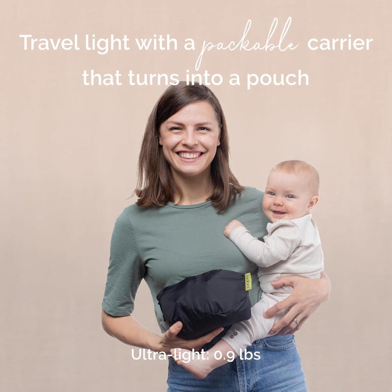 بوبا Boba Air Ultra-Lightweight Baby Carrier  Toddler Carrier (15-45 lbs) - Certified Hip-Healthy Baby Carriers, Travel-Friendly Baby Holder Carrier, Ergonomic Baby Carrier, Baby Wearing Carrier (Black) - Image 4