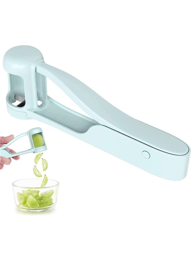 Grape Cutter, Stainless Steel kitchen Gadget Fruit Slicer, Slicer Machine Cherry Tomato Strawberry Slicer for Kitchen Vegetable Fruit Salad Cake Cutting Tools, Grape Cutter for Toddlers, Grape Slicer for Baby, Grape Tomato Cherry Strawberry Cutter Tools Into 4 Pieces for Vegetable Fruit Salad（16.5*5.6*3.4cm） - Image 2