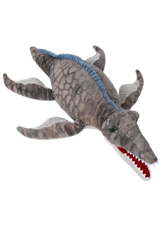 AULUDA Dinosaur Plush Toy, Mosasaurus Stuffed Animal Throw Plushie Pillow Doll, Soft Grey Fluffy Friend Hugging Cushion - Present For Every Age & Occasion - Image 1