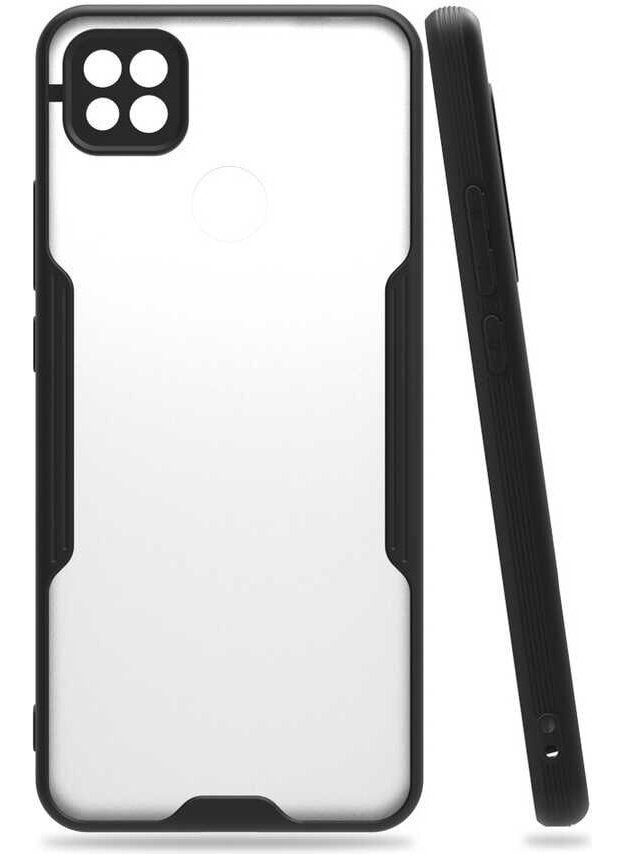 Nevarium Xiaomi Redmi 9c Back Case Matte Silicone with Camera Protection - Black 