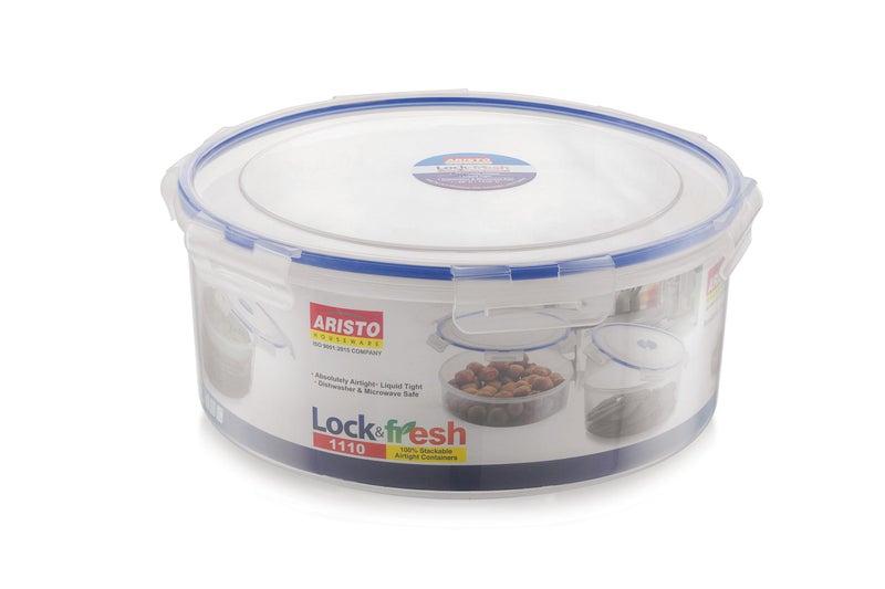 Aristo Lock & Fresh 1110 Multi-Purpose Plastic Containers With Lid For Kitchen Storage Pulses, Rice,Snacks,Multipurpose Use |Food Grade Bpa Free Leak,Transparent - Image 2