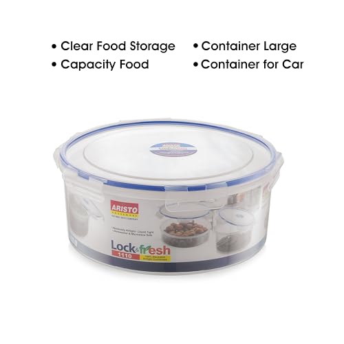 Aristo Lock & Fresh 1110 Multi-Purpose Plastic Containers With Lid For Kitchen Storage Pulses, Rice,Snacks,Multipurpose Use |Food Grade Bpa Free Leak,Transparent - Image 5