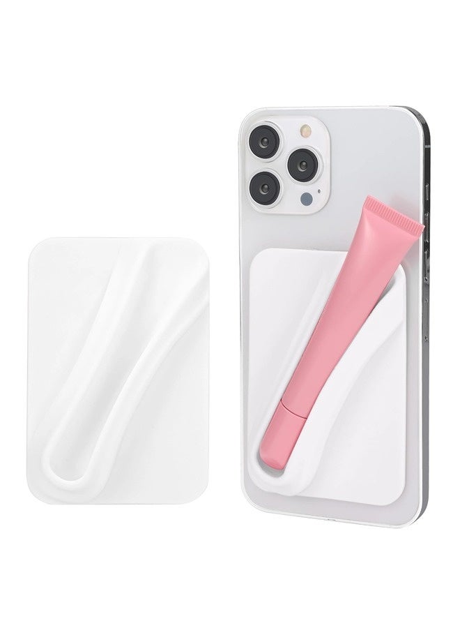 ShebSheb Silicone Lip Holder for Cell Phone Lipstick Lip Glaze Phone Case Back Stick On Holder for Most Phone Models  - Image 1