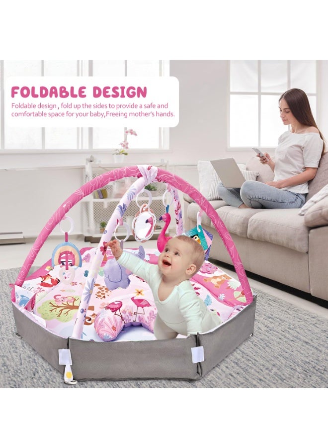 ASIV 7-in-1 Large Activity Mat for Babies 0-6 Months Tummy Time Mat Play Mat, 5 Tummy TimeToys, 18 Ocean Toys, and 1 Tummy Time Pillow, Baby Activity Mat Easy to Install & Clean, Baby Gift  - Image 4