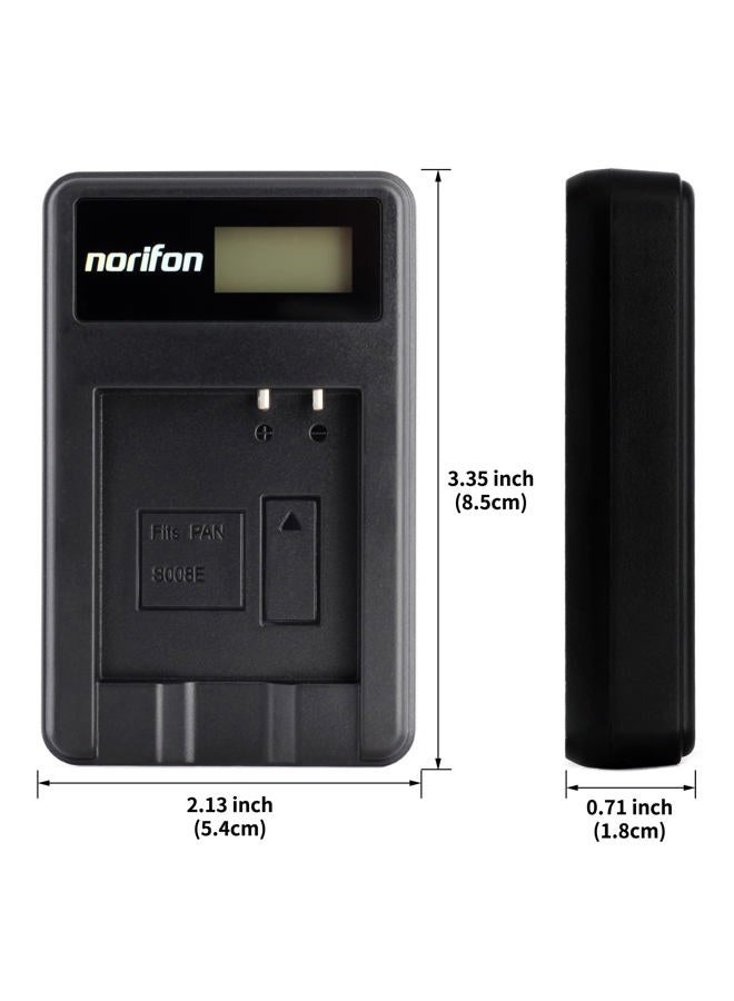 Norifon شاحن USB CGA-S008A لكاميرات باناسونيك DMC-FS20، DMC-FS5، HM-TA1، SDR-S26، لومكس DMC-FS3، DMC-FX30، DMC-FX33، DMC-FX35، DMC-FX36، DMC-FX37، DMC-FX38، DMC-FX500، DMC-FX520 والمزيد - Image 4