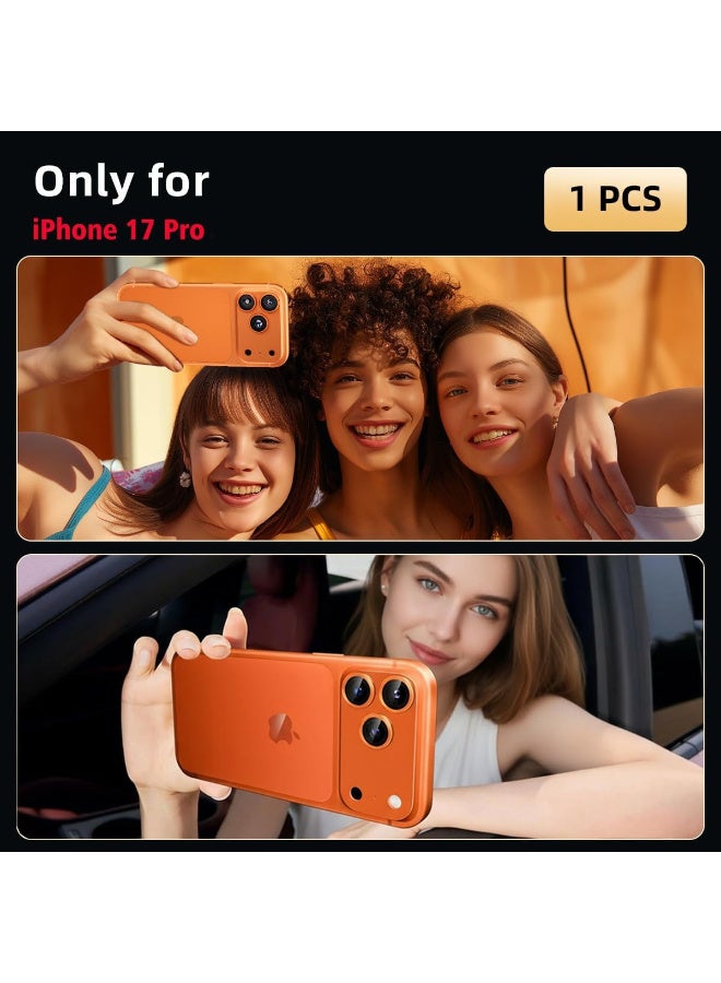 Camera Protector for iPhone 17 Pro 6.3 Inch, [Scratch Resistant & Anti-Fingerprint] 9H Ultra Thin Tempered Glass, Camera Protection Made of Aluminium Alloy, Matte Metal Plate, Pack of 1 - Image 2