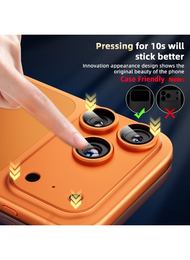 Camera Protector for iPhone 17 Pro 6.3 Inch, [Scratch Resistant & Anti-Fingerprint] 9H Ultra Thin Tempered Glass, Camera Protection Made of Aluminium Alloy, Matte Metal Plate, Pack of 1 - Image 5