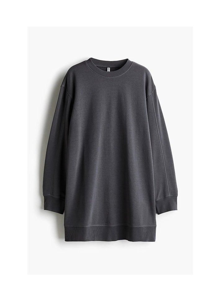H and M - HM Women's New Round Neck Loose Lightweight Comfortable And Fashionable Dress - Image 1