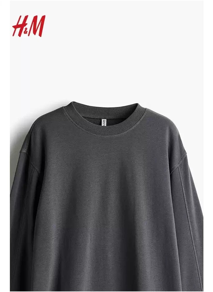 H and M - HM Women's New Round Neck Loose Lightweight Comfortable And Fashionable Dress - Image 1