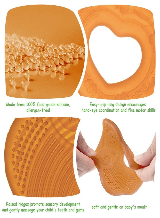 haakaa Silicone Owl Teether,Food-Grade Smiling Teething Toy for Infants, Soft Chew Toys for Babies, BPA Free, Toy for 3 Months+ - Image 5