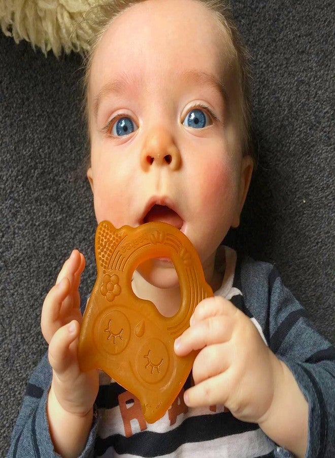 haakaa Silicone Owl Teether,Food-Grade Smiling Teething Toy for Infants, Soft Chew Toys for Babies, BPA Free, Toy for 3 Months+ - Image 2