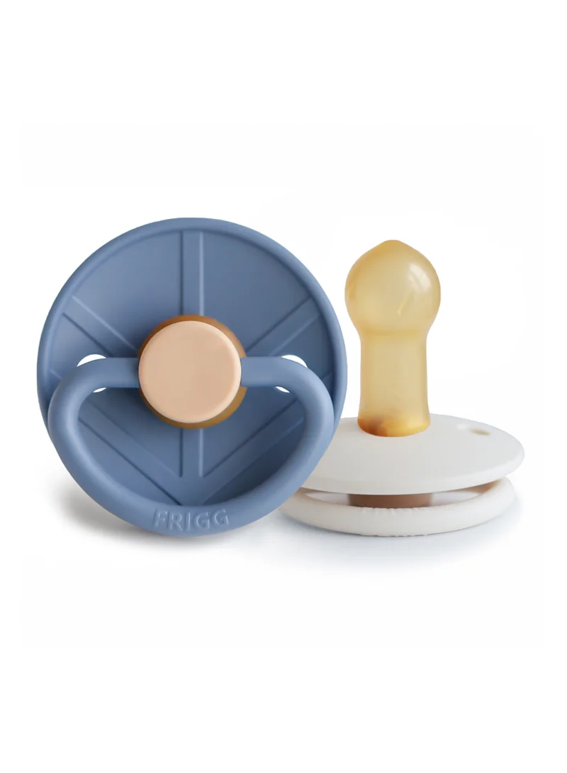 FRIGG Little Viking Latex Baby Pacifier 6-18M 2-Pack Ocean View/Cream - Size 2