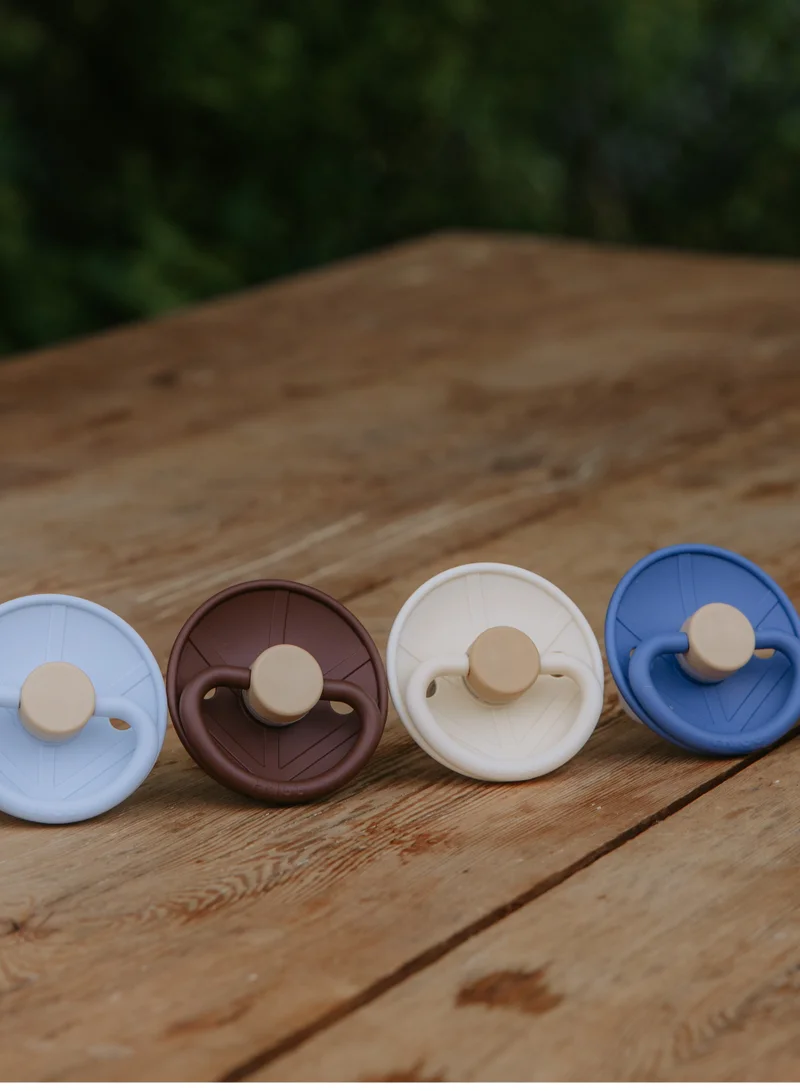 FRIGG Little Viking Latex Baby Pacifier 6-18M 2-Pack Ocean View/Cream - Size 2