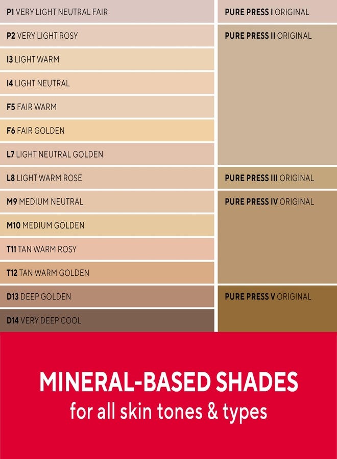 Mirabella Invincible All Skin Pure Pressed Powder Foundation - Buildable Mineral Foundation & Blurring Matte Finishing Powder - Medium M9 - Image 4
