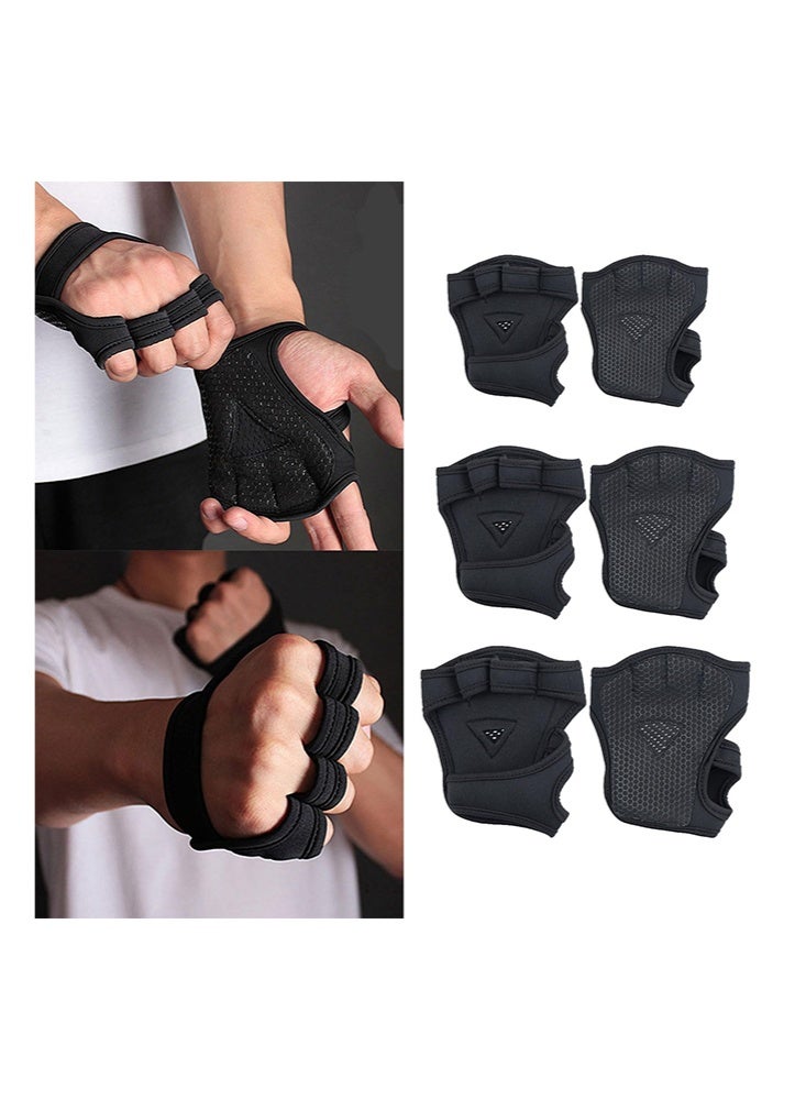 Workout Gloves, Weight Lifting Gloves for Men and Women, Breathable Half Finger Exercise Gloves for Weight Training, Pull Up, Gym Fitness, Home Work Out - Image 3