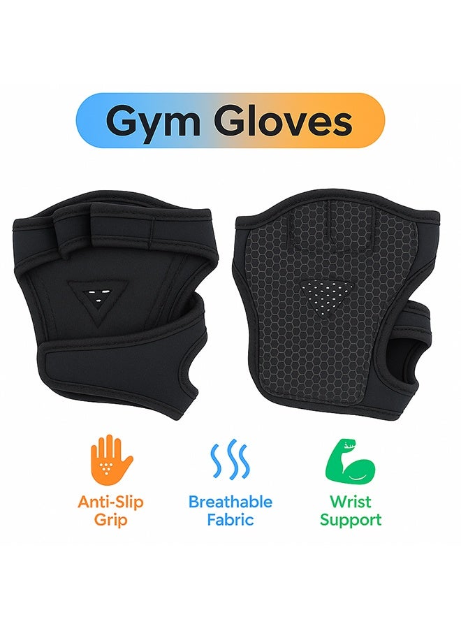 Workout Gloves, Weight Lifting Gloves for Men and Women, Breathable Half Finger Exercise Gloves for Weight Training, Pull Up, Gym Fitness, Home Work Out - Image 1
