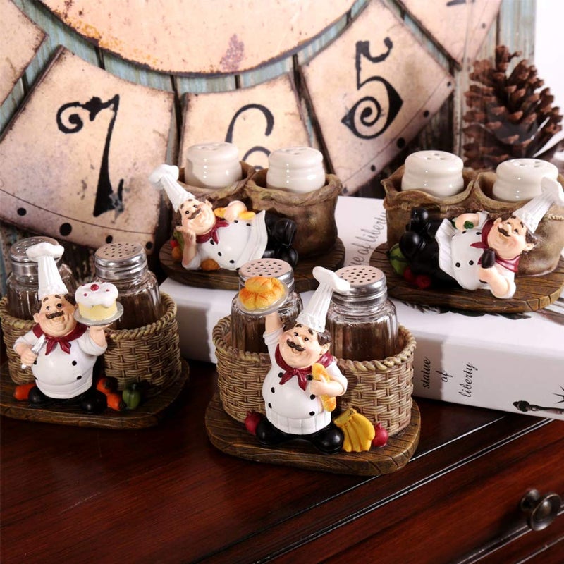 SMANTA French Chef 2Pcs Spice Bottle Shaker - Wine Bottle Decoration for Barbecue, Spice Jars, Seasonings, Baking Gadget - Image 4